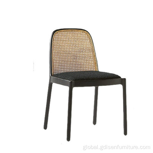 Dining chair Modern wood dining chair restaurant room chair Kora Cane Black Dining Chair for home Factory